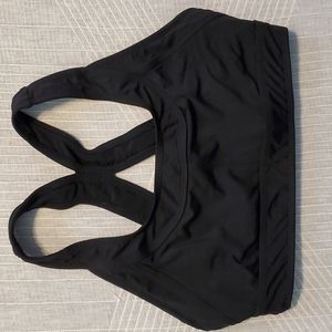 Athleta black workout swim top size small